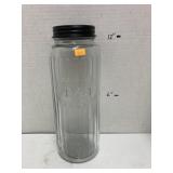 P & H glass storage canister