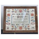 Framed Smucker reunion water color