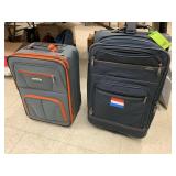 2cnt suitcases, approx 12.5in x 9in x H 20in and