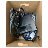 Box of electronic items and misc