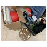 Group of heating pad, salt lamps, mat, decor,