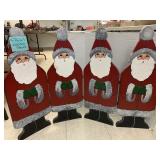 Wooden Santa Hinged Panels, Cracked