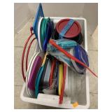 Basket of Tupperware Lids