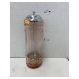 Pink glass straw dispenser