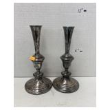 Vntg Gorham silver-plated candlesticks