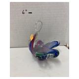 Hand blown glass swan