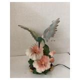 Fiber optic hummingbird lamp (wings move)