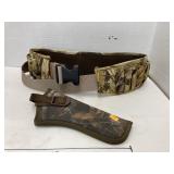 Camo ammo belt and pistol holster
