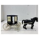 Metal John Deere U.S. Mail horse and wagon