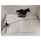 Metal Horse and dragon fly decor