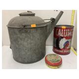 Vntg Metal Utility Can, Calumet Baking powder