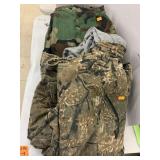 Camo Clothes, coat sz 40-44, Pants sz 27 -31,