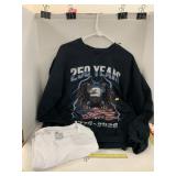 250 Yrars Sweatshirt sz XL and white Undershirt