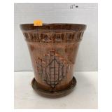 Ceramic glazed flower pot
