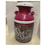 Decorated Milk Can, Heavy