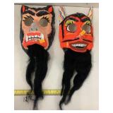 Vntg Halloween Masks, Plastic