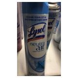 Lysol neutra air sanitizing spray 
Revitalizing