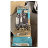 Adventure begins sign