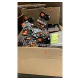 Box  of finials and 1 panel