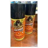 2 cans of Gorilla spray adhesive