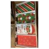 Box of Christmas paper bags