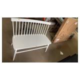 White wooden bench