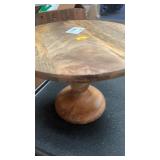 Small Wooden Serving Pedestal