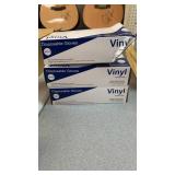 3 packs of Vinyl disposable gloves