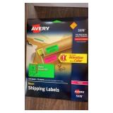 Neon shipping labels