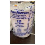 Stack of 125 styrofoam plates