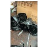 4 rolls of black trash bags