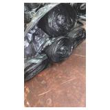 4 rolls of black trash bags