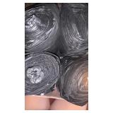 4 rolls of black trash bags