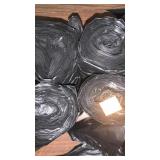 4 rolls of black trash bags