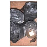 4 rolls of black trash bags