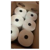 6 rolls of white towels