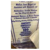 100 styrofoam food containers
