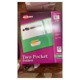 2 packs Avery two pocket folders
