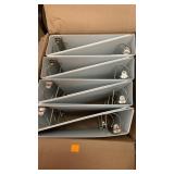 Box of 8 white binders