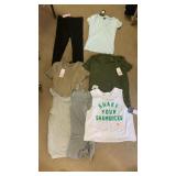 4 shirts, 2 tanks, leggings