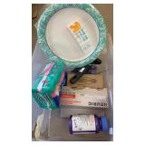 Light bulb, pads, plates