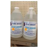 2 bottles Clear Ammonia