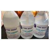 3 bottles Clear Ammonia Pure Bright