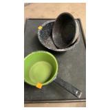 Camping pans and pot