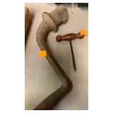 Small cork Screw & Cast Iron Handle