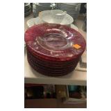 9 red plates