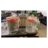 2 pitchers and Paper towel holder