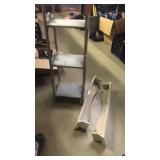 4 tiered shelf and 2 wall shelves