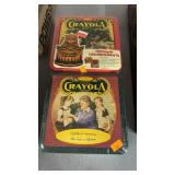 2 crayola tins