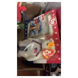 2 teletubbies and ty bear